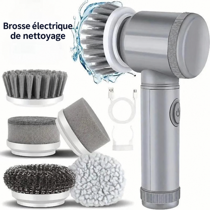 Brosse Électrique de Nettoyage Sans Fil - 5 Têtes Interchangeables 