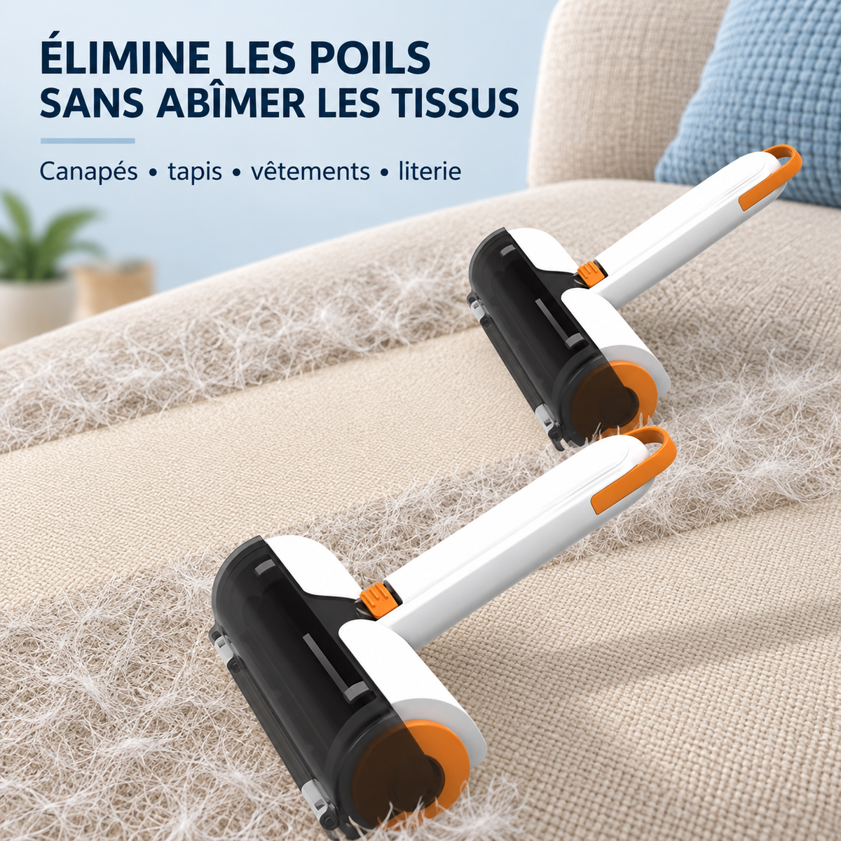 Rouleau anti-poils réutilisable LUMEKYA – Canapés, tapis et vêtements