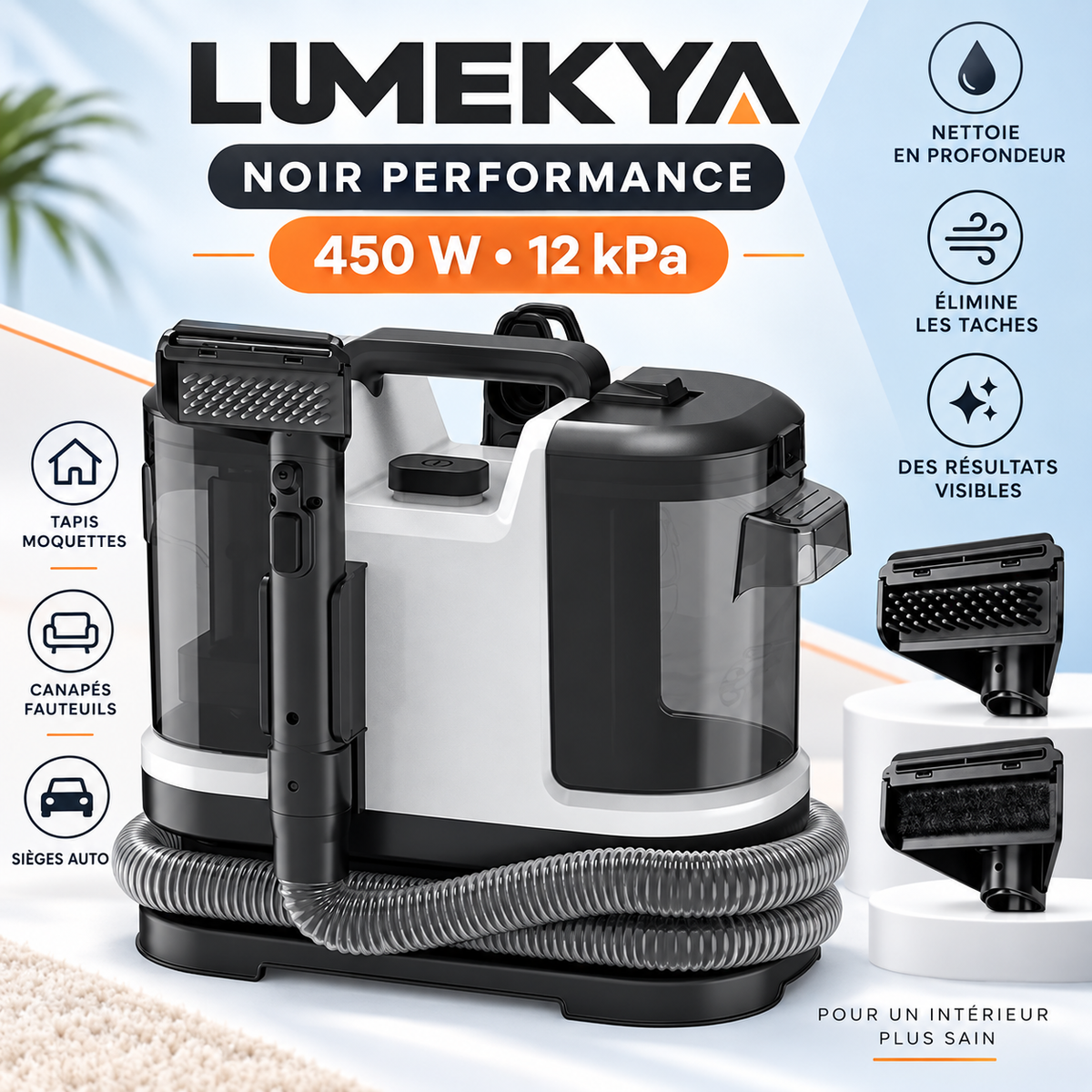Nettoyeur injecteur-extracteur LUMEKYA – Canapés et tapis